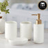 Ceramic Bathroom Set of 4 with Soap Dispenser (10053)