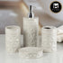 Ceramic Bathroom Accessories Set of 4 with Soap Dispenser (10055)