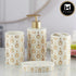 Ceramic Bathroom Set of 4 with Soap Dispenser (10072)