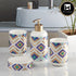 Ceramic Bathroom Set of 4 with Soap Dispenser (10076)