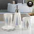 Ceramic Bathroom Accessories Set of 4 with Soap Dispenser (10085)