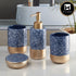 Ceramic Bathroom Set of 4 with Soap Dispenser (10088)