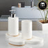 Ceramic Bathroom Accessories Set of 4 with Soap Dispenser (10090)