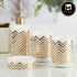 Ceramic Bathroom Set of 4 with Soap Dispenser (10093)