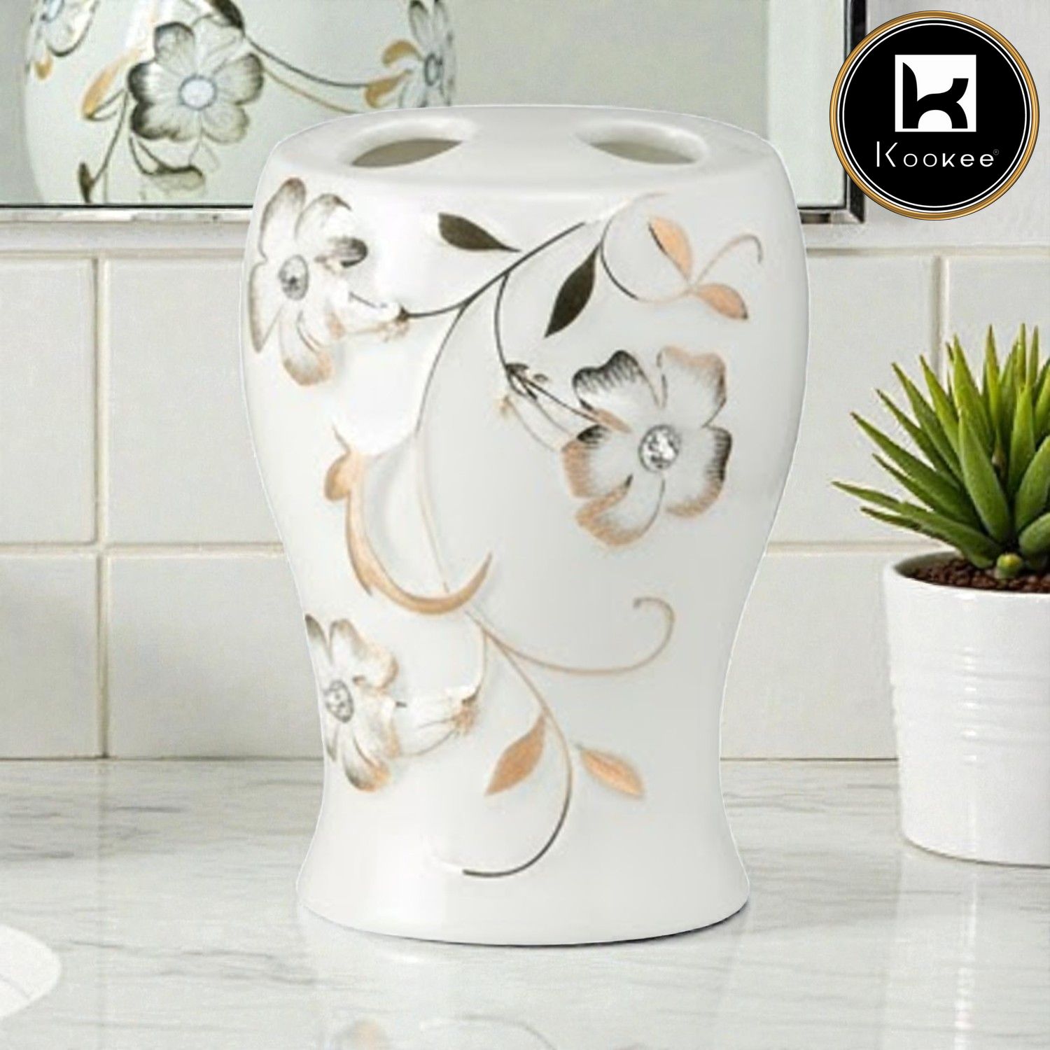 Kookee Ceramic Toothbrush Holders, 1 piece (10094-TH)