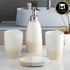 Ceramic Bathroom Set of 4 with Soap Dispenser (10098)