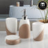 Ceramic Bathroom Set of 4 with Soap Dispenser (10100)