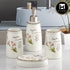 Ceramic Bathroom Set of 4 with Soap Dispenser (10105)