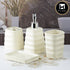 Ceramic Bathroom Set of 4 with Soap Dispenser (10110)