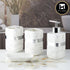 Ceramic Bathroom Accessories Set of 4 with Soap Dispenser (10111)