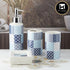 Ceramic Bathroom Set of 4 with Soap Dispenser (10113)