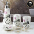 Ceramic Bathroom Accessories Set of 4 with Soap Dispenser (10116)