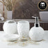 Ceramic Bathroom Set of 4 with Soap Dispenser (10117)