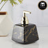 Ceramic Soap Dispenser for handwash for Bathroom, Black/Gold, (Set of 1) (10153)