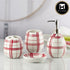 Ceramic Bathroom Set of 4 with Soap Dispenser (10157)