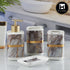 Ceramic Bathroom Accessories Set of 4 with Soap Dispenser (10165)