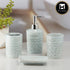 Ceramic Bathroom Set of 4 with Soap Dispenser (10181)