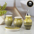 Ceramic Bathroom Set of 4 with Soap Dispenser (10188)