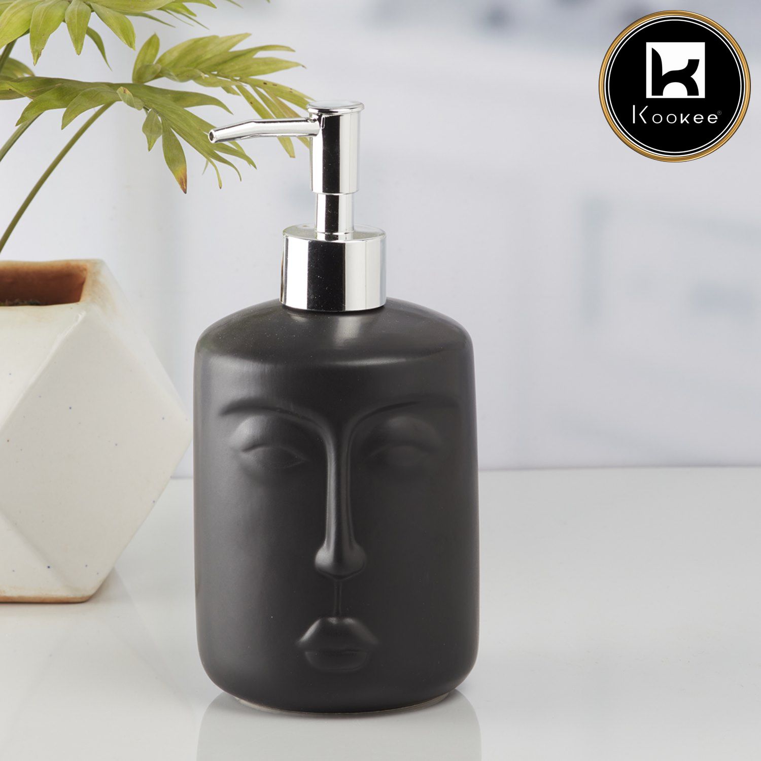 Kookee Ceramic Soap Dispensers, Black, ART10195