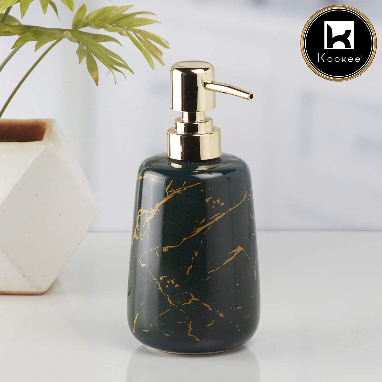 Kookee Ceramic Soap Dispensers, Green, ART10200