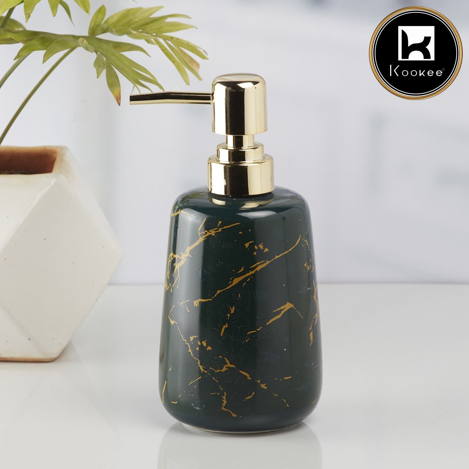 Kookee Ceramic Soap Dispensers, Green, ART10200