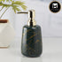 Ceramic Soap Dispenser for handwash for Bathroom, Green/Gold, (Set of 1) (10200)