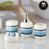 Ceramic Bathroom Accessories Set of 4 with Soap Dispenser (10217)