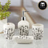 Ceramic Bathroom Set of 4 with Soap Dispenser (10219)