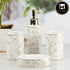 Ceramic Bathroom Set of 4 with Soap Dispenser (10225)