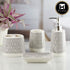 Ceramic Bathroom Accessories Set of 4 with Soap Dispenser (10231)