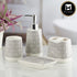 Ceramic Bathroom Accessories Set of 4 with Soap Dispenser (10231)