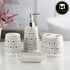 Ceramic Bathroom Accessories Set of 4 with Soap Dispenser (10232)