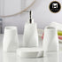 Ceramic Bathroom Set of 4 with Soap Dispenser (10236)