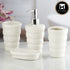 Ceramic Bathroom Set of 4 with Soap Dispenser (10237)