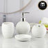 Ceramic Bathroom Set of 4 with Soap Dispenser (10239)