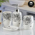 Ceramic Bathroom Accessories Set of 4 with Soap Dispenser (10242)