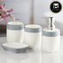 Ceramic Bathroom Accessories Set of 4 with Soap Dispenser (10249)