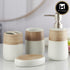 Ceramic Bathroom Accessories Set of 4 with Soap Dispenser (10261)