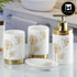 Ceramic Bathroom Set of 4 with Soap Dispenser (10267)