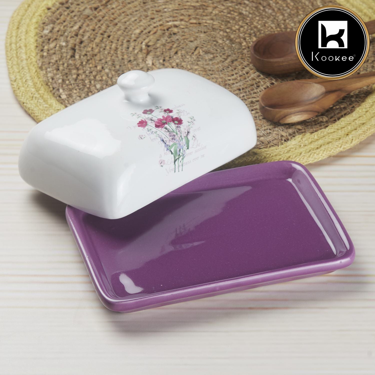 Kookee Butter Dishes, Purple, ART10270