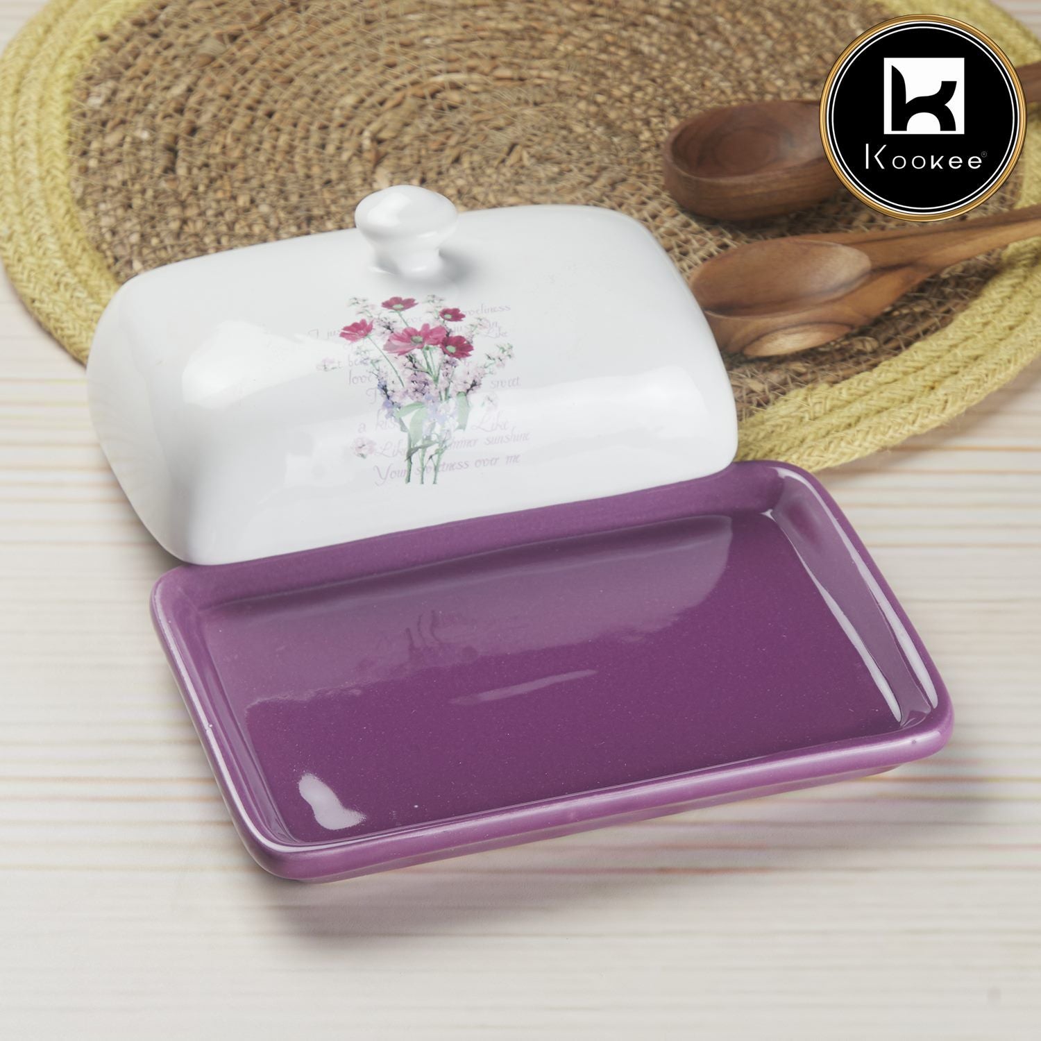 Kookee Butter Dishes, Purple, ART10270