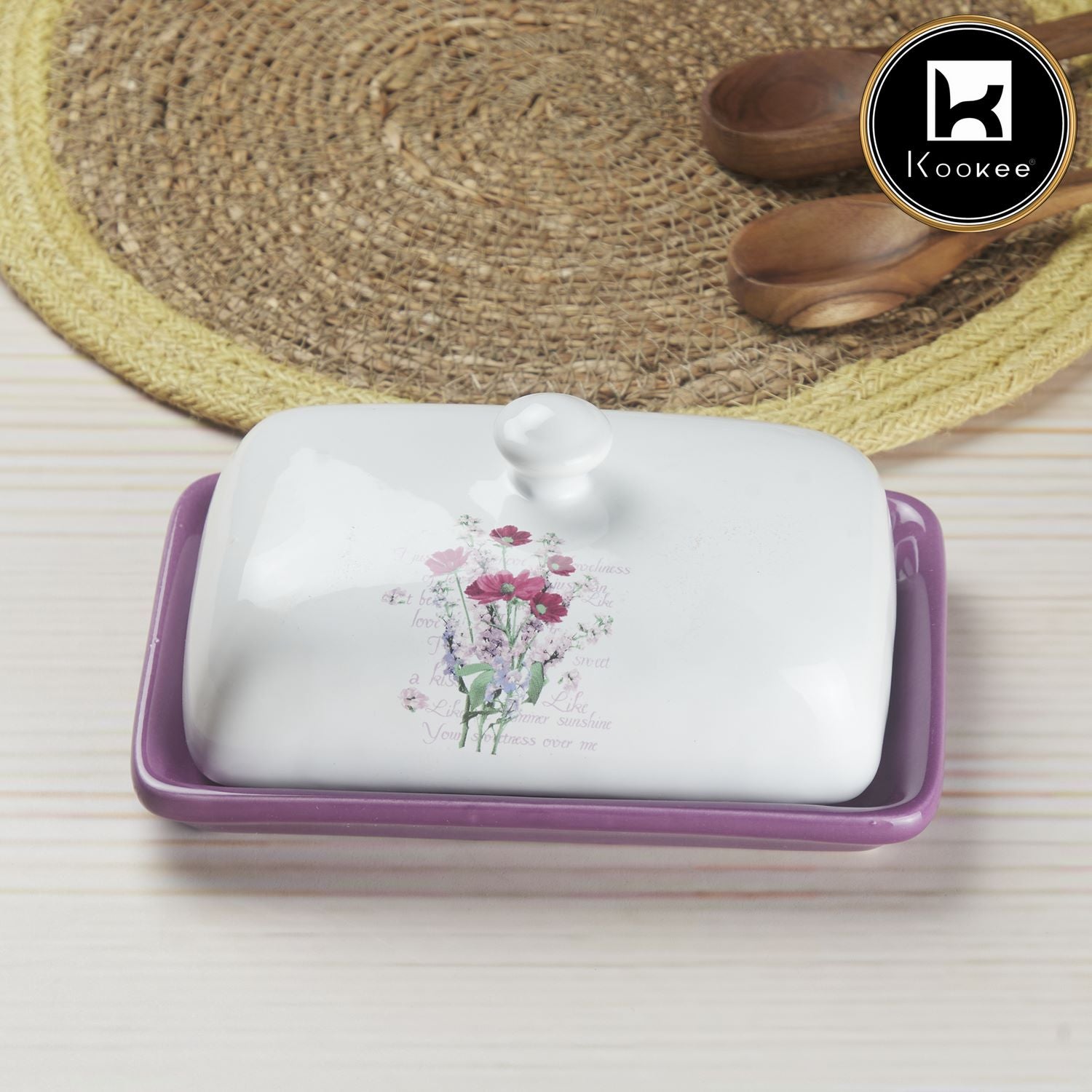 Kookee Butter Dishes, Purple, ART10270