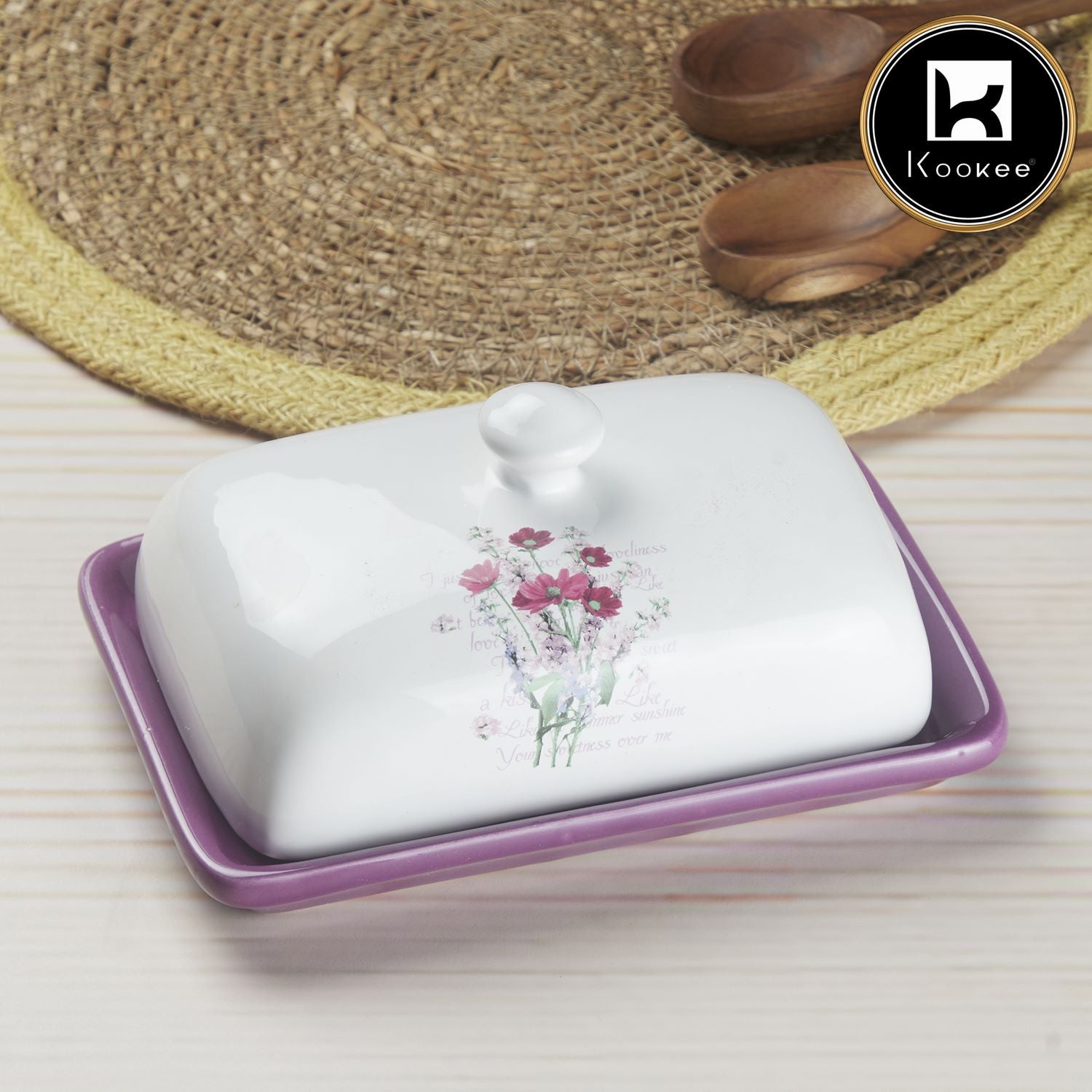 Kookee Butter Dishes, Purple, ART10270