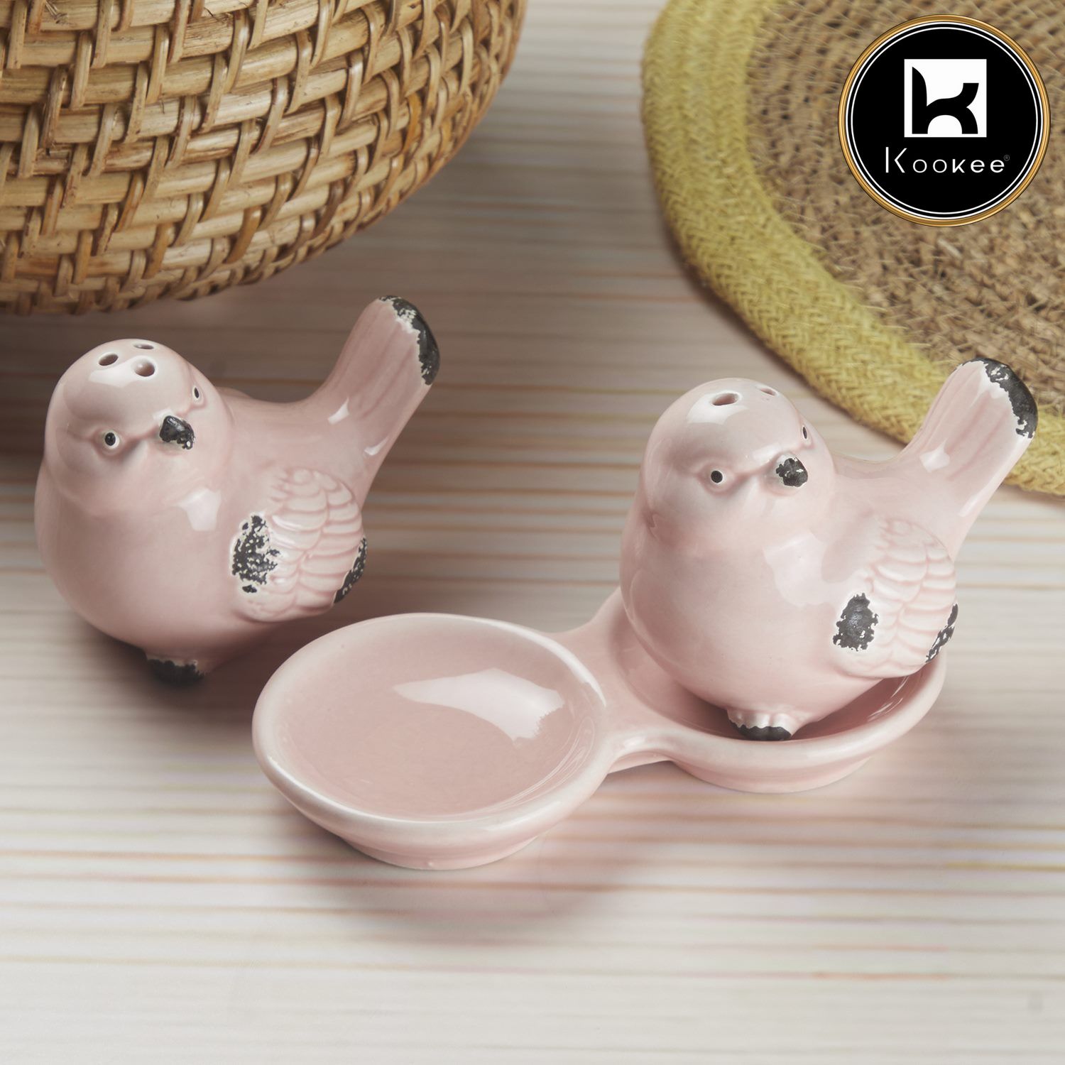 Kookee Salt and Pepper Sets, Pink, ART10275