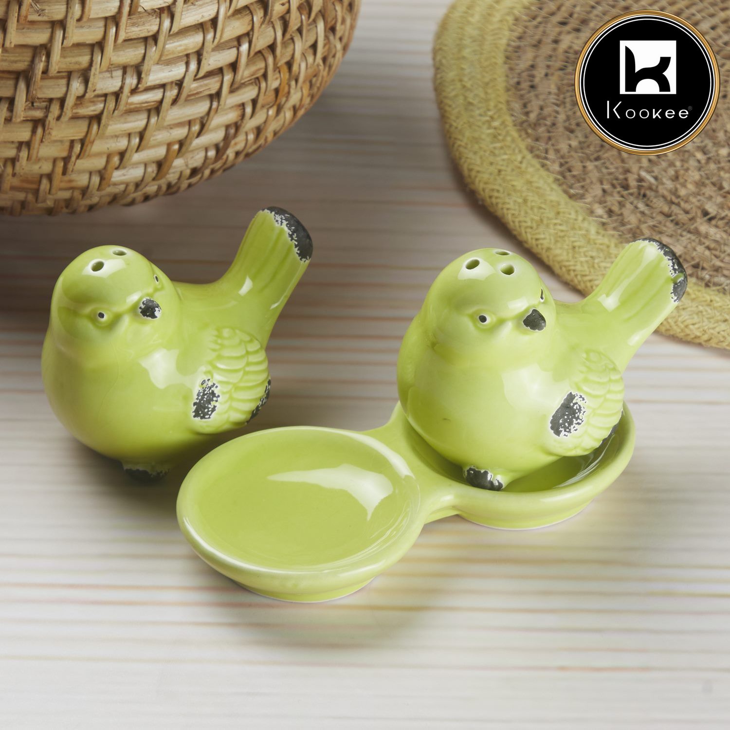 Kookee Salt and Pepper Sets, Green, ART10277