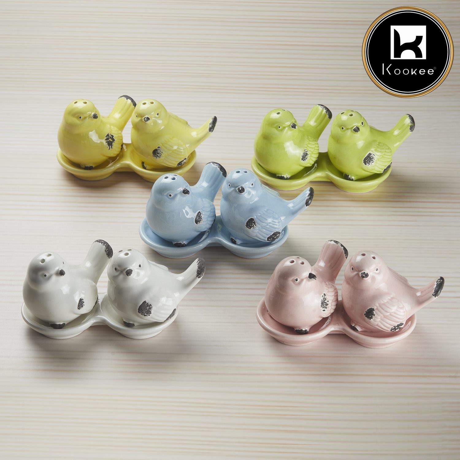 Kookee Salt and Pepper Sets, White, ART10279