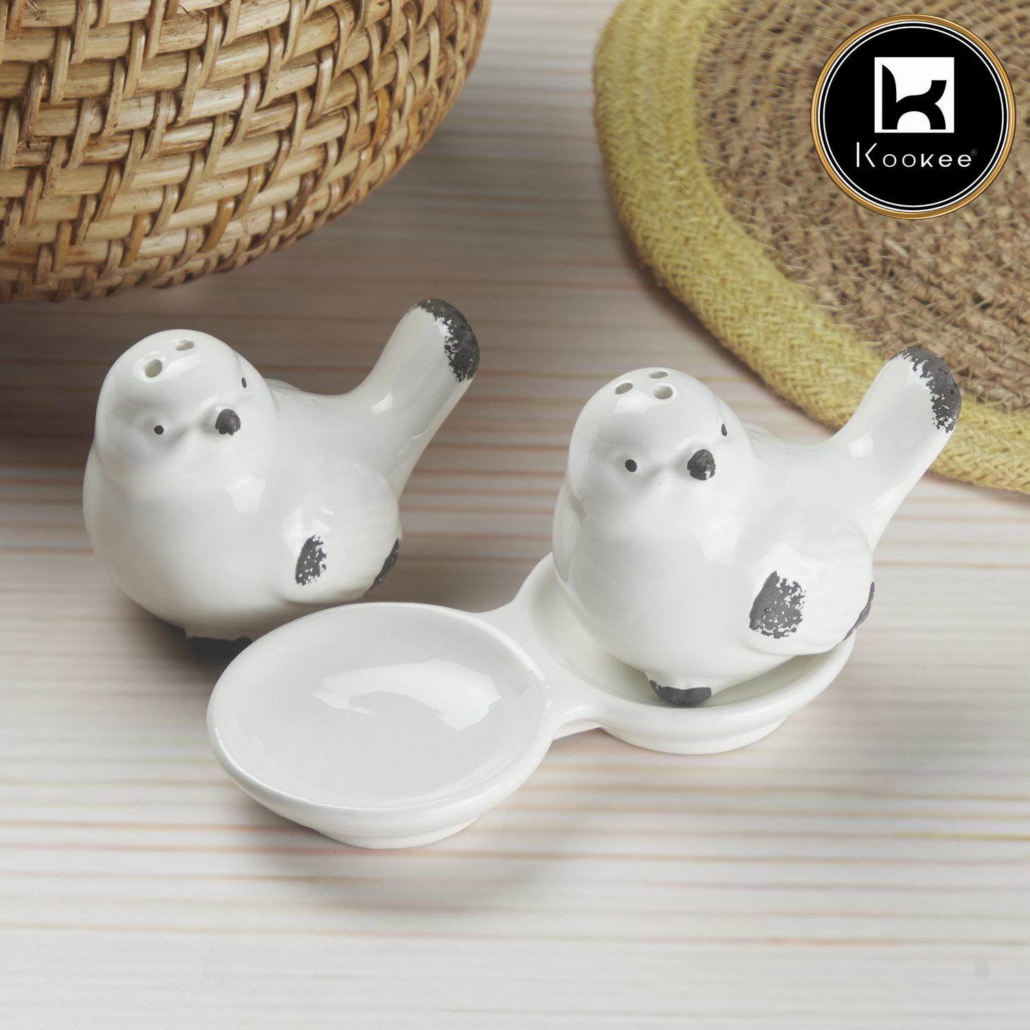 Kookee Salt and Pepper Sets, White, ART10279
