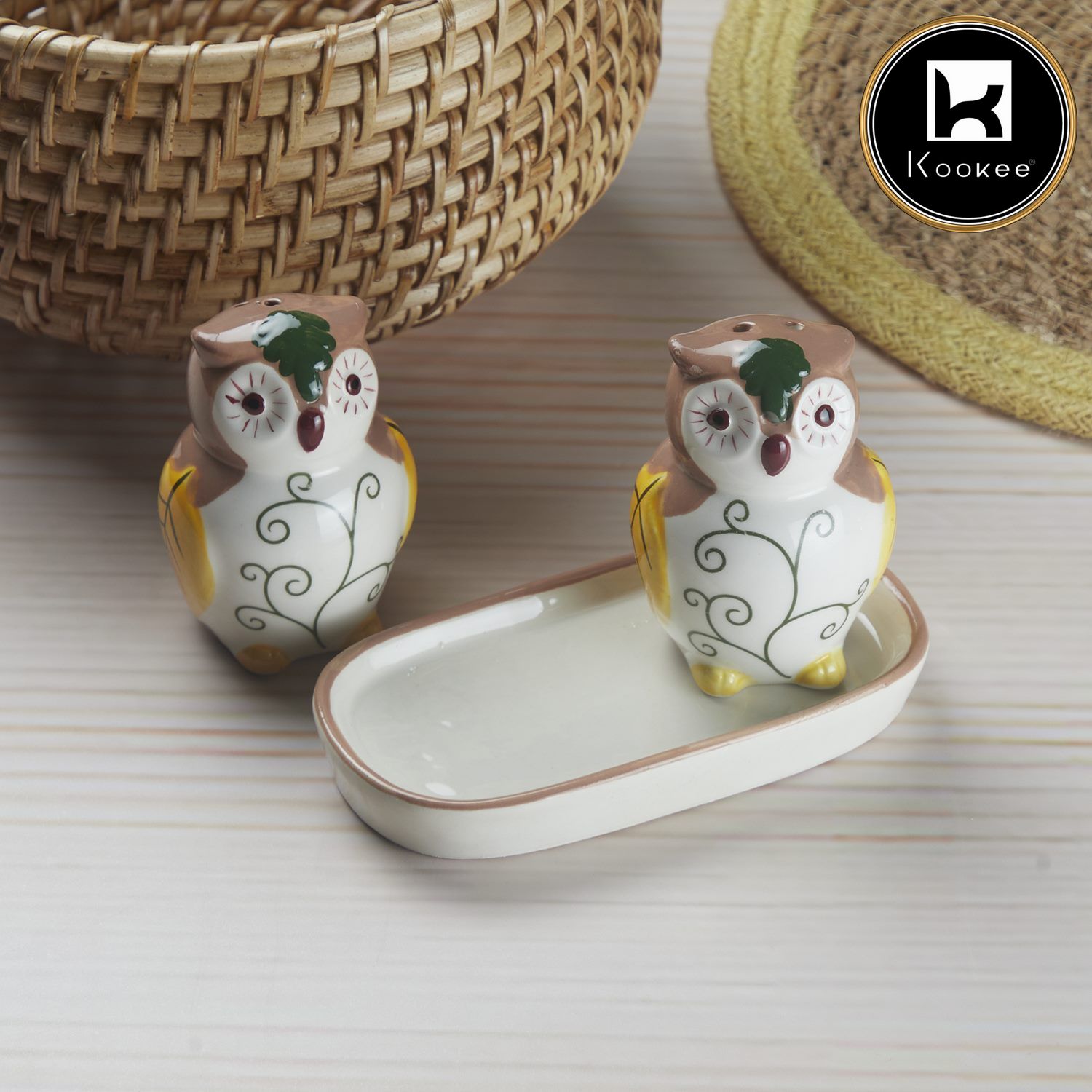 Kookee Salt and Pepper Sets, Brown, ART10287
