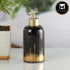 Ceramic Soap Dispenser for handwash for Bathroom, Black/Gold, (Set of 1) (10288)