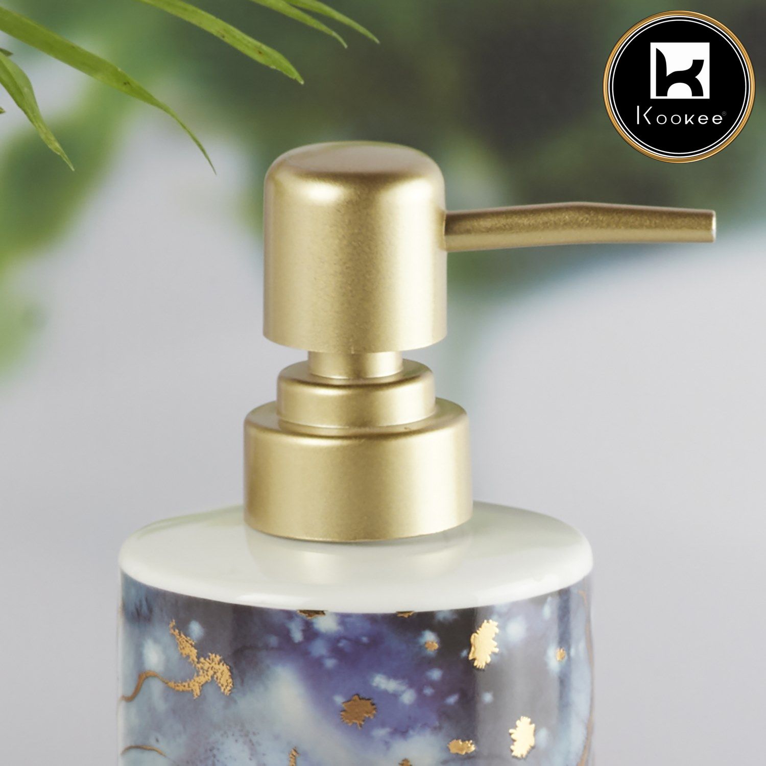 Ceramic Soap Dispenser for handwash for Bathroom, Blue (V-CSD-018-1)